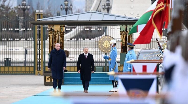 President of Uzbekistan Shavkat Mirziyoyev in Turkey with President Recep Tayyip Erdoğan.