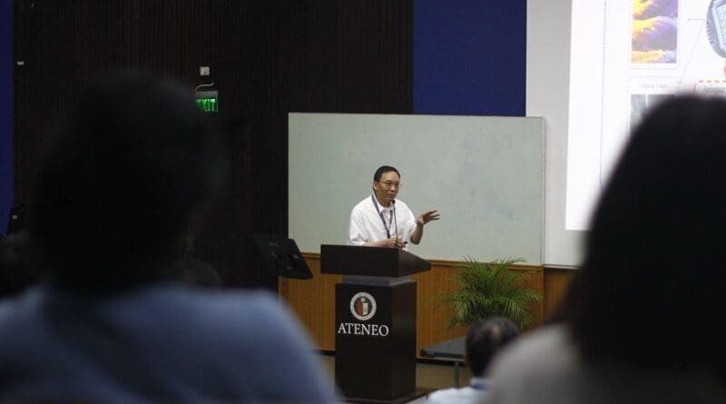 Speaking to a packed auditorium of students and professionals from various schools and institutions, Dr. Benjamin B. Dingel discussed the Ateneo ROSES Laboratory’s commitment to build the Philippines’ optical sciences and photonics engineering capabilities. SOURCE: ROSES Lab, 2026