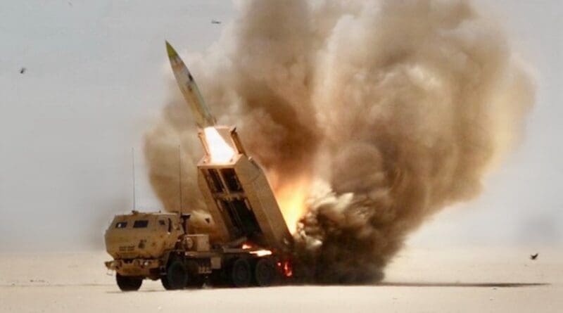 M142 High Mobility Artillery Rocket Systems (HIMARS) conduct live-fire missions during Operation Epic Fury in the U.S. Central Command area of responsibility. (U.S. Army Photo)