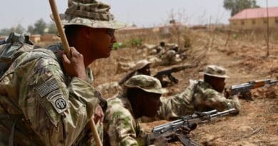 U.S. Army advisors train with Nigerian Army Soldiers in Jaji. Following rising insecurity in the north of the country, the U.S. sent a team to support Nigeria’s counterterror efforts. Photo Credit: U.S. ARMY