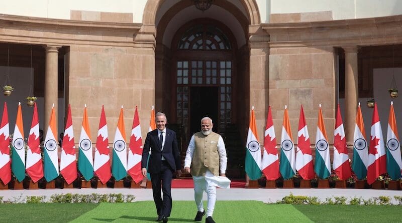 India's Prime Minister Narendra Modi meets the Prime Minister of Canada, Mr. Mark Carney at Hyderabad House, in New Delhi on March 02, 2026. Photo Credit: India PM Office