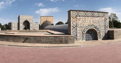 The Mirzo Ulugh Beg Observatory in Samarkand. Photo Credit: Petar Milošević, Wikipedia Commons