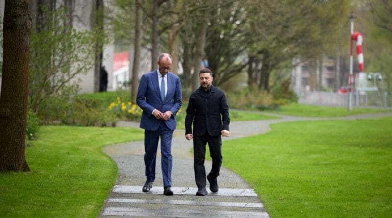 Germany's Chancellor Friedrich Merz with Ukraine's President Volodymyr Zelenskyy. Photo Credit: Ukraine Presidential Press Service