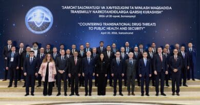 Family photo of International Forum on “Countering transnational drug threats to public health and security”. Uzbekistan government