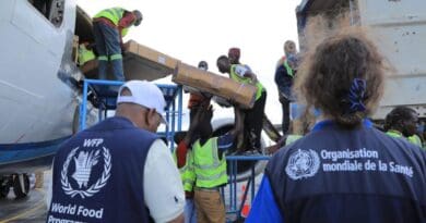 Supplies to bolster the response against the Ebola outbreak in Ituri province arrive in the town of Bunia. Photo Credit: WHO