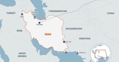 Iran's Alternative Trade Routes: With the Strait of Hormuz blocked, Iranian imports and exports are going through border crossings with Turkey and Pakistan, as well as a freight route to China via Central Asia. It is also using its Caspian port of Bandar Anzali. Credit: RFE/RL GraphicsSource: Media reports