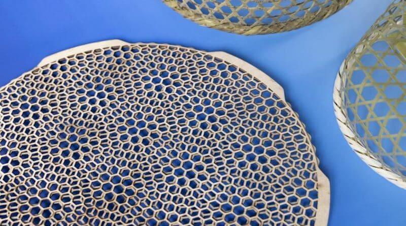 YRu3B2 and LuRu3B2 gain their superconductivity from electrons forming flat bands in a kagome lattice, named after a hexagonal Japanese basket-weaving pattern. Photo: Esa Kapila