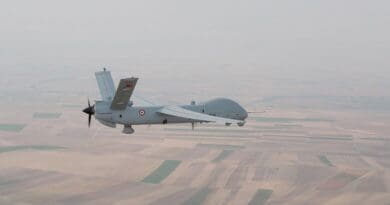 The Turkish-made Anka-S uncrewed aerial vehicle can operate for 30 hours. TURKISH AEROSPACE INDUSTRIES