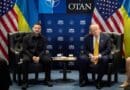 U.S. President Trump and Ukraine’s President Zelenskiy attend a meeting on the sidelines of NATO summit in The Hague. Photo Credit: Ukrainian Presidential Press Service