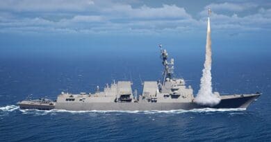 The U.S. Navy’s integration of the Patriot air and missile defense system’s interceptor with the Aegis Combat System will strengthen shipborne layered defense. LOCKHEED MARTIN