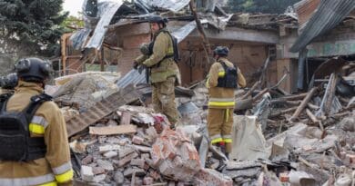 Aftermath of Russian missile strike in Ukraine. Photo Credit: Ukraine Emergency Services, @SESU_UA, X
